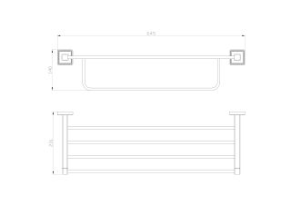 Полка для полотенец  Wonzon & Woghand Roma WW-7281 бронза